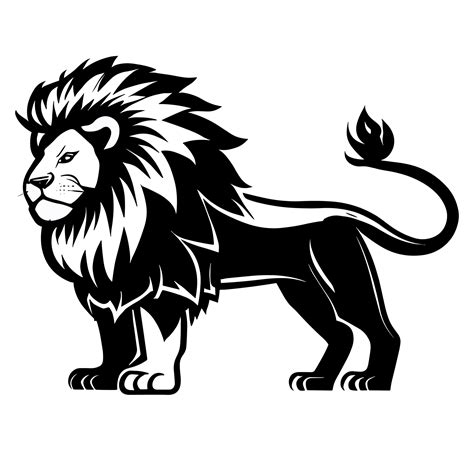 lion clipart black and white|black and white lion silhouette.